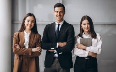 Bussiness people working in team in an office