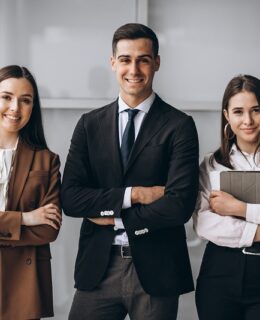 Bussiness people working in team in an office