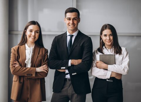 Bussiness people working in team in an office