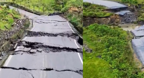 Las impresionantes imágenes desde un dron que dejan en descubierto el grave panorama de las vías en Santander: pérdidas de banca, derrumbes y cierres