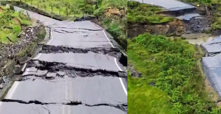 Las impresionantes imágenes desde un dron que dejan en descubierto el grave panorama de las vías en Santander: pérdidas de banca, derrumbes y cierres