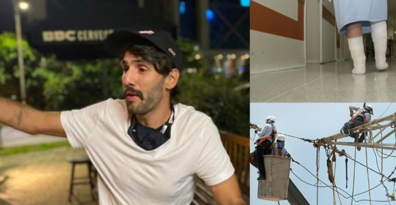 El duro relato de Camilo Villa, el hombre al que le amputaron ambas piernas tras pisar un charco que tenía un cable en Palomino: 'Única persona viva'