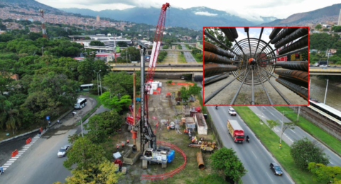 Avanza el Metro de la 80: comenzaron las cimentaciones del viaducto 'Caribe', una de las obras clave del megaproyecto; será elevado y tendrá 17 apoyos
