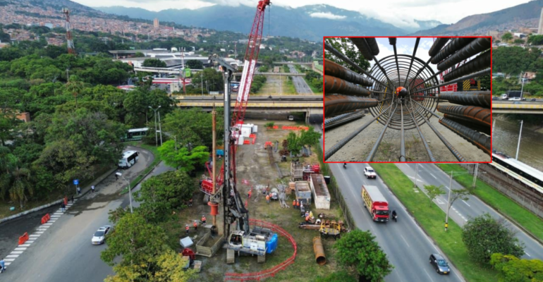 Avanza el Metro de la 80: comenzaron las cimentaciones del viaducto 'Caribe', una de las obras clave del megaproyecto; será elevado y tendrá 17 apoyos