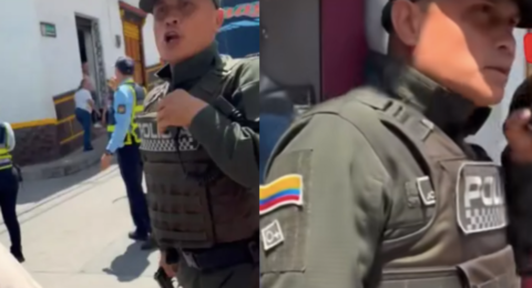 Subcomandante de Policía en municipio de Antioquia protagoniza particular escena: 'Aquí el que manda soy yo'