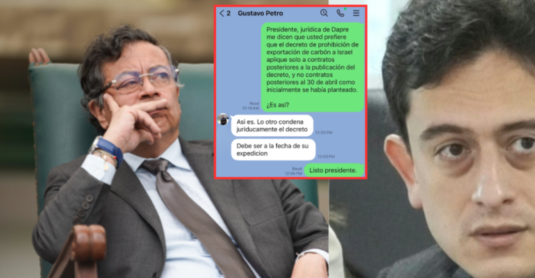 Luis Carlos Reyes responde a Petro por trino de recorte de $16 billones y revela chats sobre carbón a Israel: 'Falsedades'