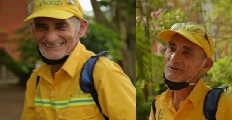 La historia de Don William, quien fue habitante de calle, se superó y ahora cuida y limpia los parques de Bucaramanga, vivió 30 años en las drogas