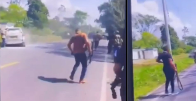 Se conoce nuevo video del momento exacto del brutal ataque contra escoltas del senador Jairo Castellanos en Arauca: se ve rostro de los delincuentes