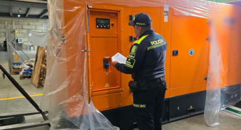 Golpe al contrabando: puesto de control interceptó generador eléctrico valorado en más de $ 80 millones sin documentación legal rumbo a Medellín