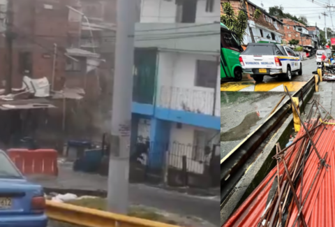 Inundaciones y caída de árboles por tormenta eléctrica en Medellín: afectaciones en Bello por creciente súbita