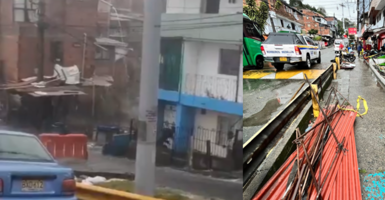 Inundaciones y caída de árboles por tormenta eléctrica en Medellín: afectaciones en Bello por creciente súbita