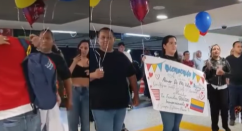 Joven deportado de Estados Unidos protagonizó emotivo reencuentro con su familia en Colombia: ‘Fueron casi dos años de no verlo’