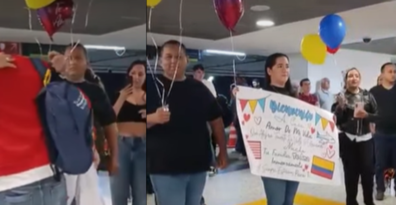 Joven deportado de Estados Unidos protagonizó emotivo reencuentro con su familia en Colombia: ‘Fueron casi dos años de no verlo’