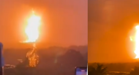 Emergencia en Antioquia por erupción de un volcán en San Juan de Urabá: videos muestran una gran columna de fuego