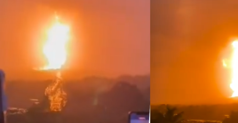 Emergencia en Antioquia por erupción de un volcán en San Juan de Urabá: videos muestran una gran columna de fuego