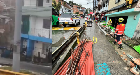 Emergencia en Medellín tras desbordamiento de quebradas por las fuertes lluvias en la capital antioqueña: murió una niña de 5 años