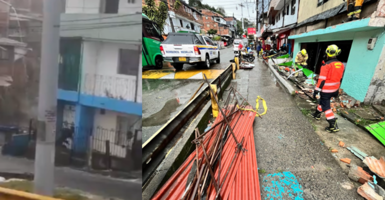 Emergencia en Medellín tras desbordamiento de quebradas por las fuertes lluvias en la capital antioqueña: murió una niña de 5 años