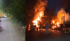 Video | Camión fue atravesado e incendiado en vía clave en Jamundí, Valle del Cauca; esto se sabe