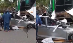 Fatal accidente: cuatro ocupantes de automóvil murieron en aparatoso choque en la vía Villavicencio - Yopal