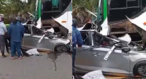 Fatal accidente: cuatro ocupantes de automóvil murieron en aparatoso choque en la vía Villavicencio - Yopal