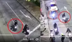 De película, video de cómo motociclistas armados iban a robar a otro en las calles de Medellín y la Policía lo evitó: el alcalde presentó la grabación