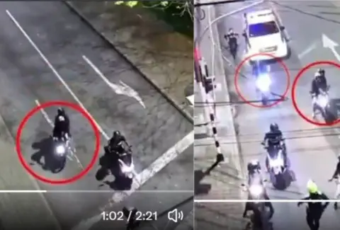 De película, video de cómo motociclistas armados iban a robar a otro en las calles de Medellín y la Policía lo evitó: el alcalde presentó la grabación