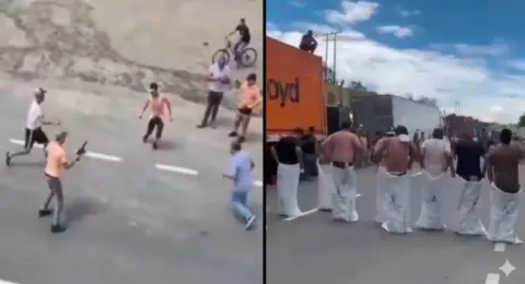 Video | Entre partidos de fútbol y actividades recreativas, transportadores resisten la espera por el bloqueo minero en la vía a Buenaventura