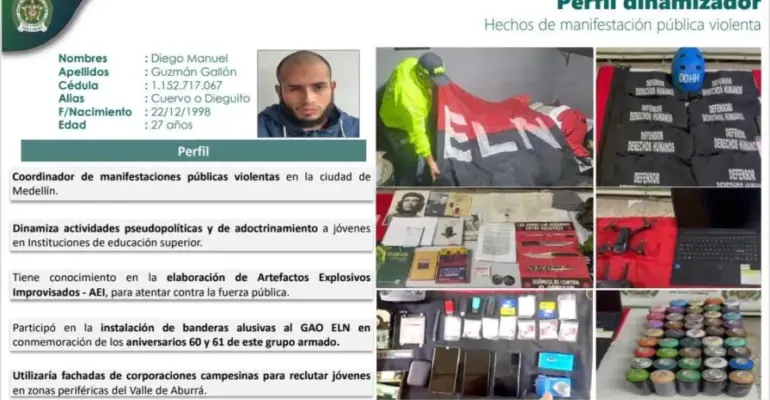 Alias Cuervo, capturado por presuntamente dispararle a un policía durante disturbios en la Universidad de Antioquia, no fue procesado: ¿dónde está?