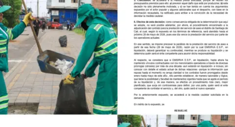 ¿Qué ha pasado con los contratos con los operadores de aseo de Cali y el ultimátum del Tribunal del Valle a Emsirva? Esto respondió la empresa