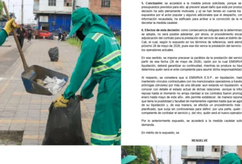 ¿Qué ha pasado con los contratos con los operadores de aseo de Cali y el ultimátum del Tribunal del Valle a Emsirva? Esto respondió la empresa