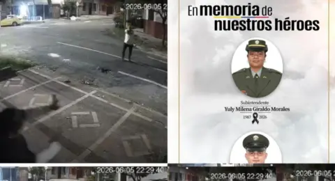 Los videos que servirán de prueba en el presunto homicidio de dos miembros de la Sijín en Medellín: un agresor persiguió a la detective en la calle
