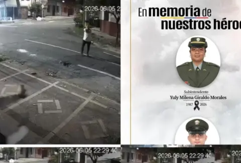 Los videos que servirán de prueba en el presunto homicidio de dos miembros de la Sijín en Medellín: un agresor persiguió a la detective en la calle