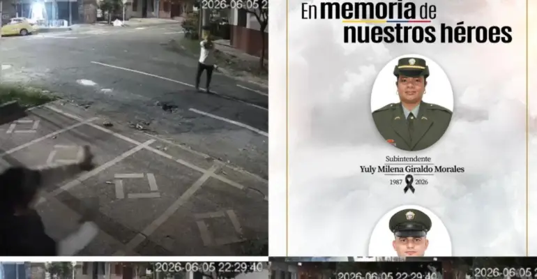 Los videos que servirán de prueba en el presunto homicidio de dos miembros de la Sijín en Medellín: un agresor persiguió a la detective en la calle