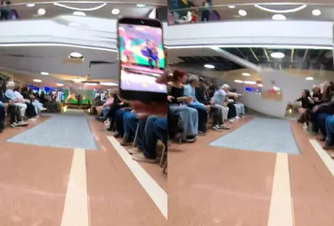 Video del momento exacto en el que se cae parte del techo del centro comercial Unicentro en Medellín