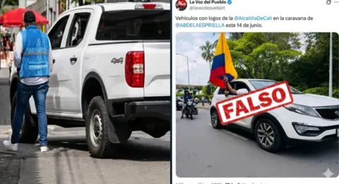 ¿Gobernación del Valle en campaña política? Secretaría de Movilidad aclara polémica por funcionarios en caravana de candidato presidencial