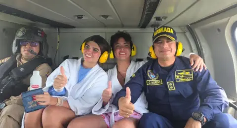 Luciana Dangond y Gerónimo Ibarra aparecieron con vida en la isla de Barú; fueron rescatados por pescadores