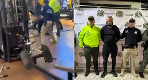 Video | Así capturaron a narco buscado por tráfico de fentanilo mientras se ejercitaba en el gimnasio de un exclusivo centro comercial de Medellín
