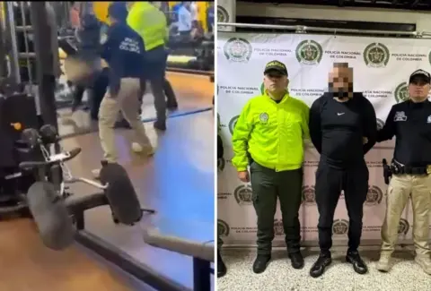 Video | Así capturaron a narco buscado por tráfico de fentanilo mientras se ejercitaba en el gimnasio de un exclusivo centro comercial de Medellín