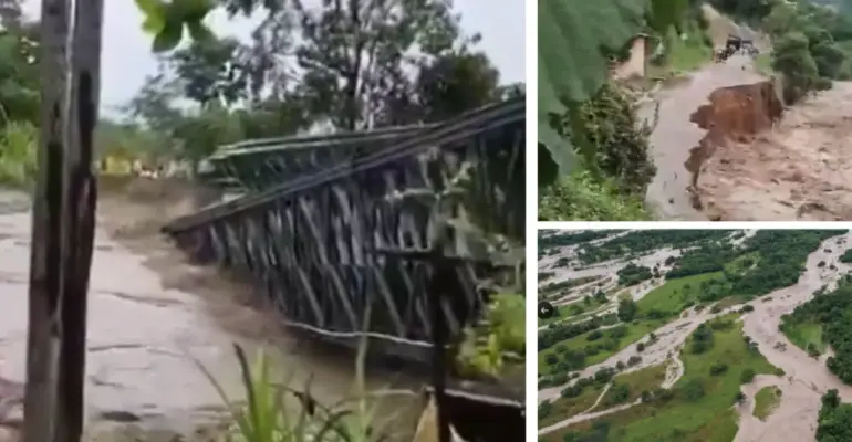 Fuertes lluvias dejan a Arauca incomunicada por vía terrestre tras el colapso de puentes por crecientes súbitas: Ideam emite alerta roja