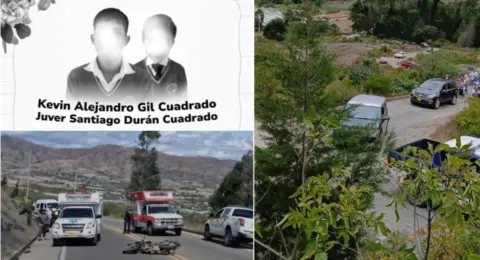 Tragedia en Boyacá: el conmovedor recibimiento de los féretros de los dos hermanos de 16 y 8 años que murieron cuando iban a trabajar con su mamá