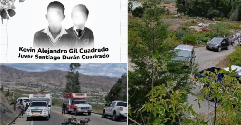 Tragedia en Boyacá: el conmovedor recibimiento de los féretros de los dos hermanos de 16 y 8 años que murieron cuando iban a trabajar con su mamá