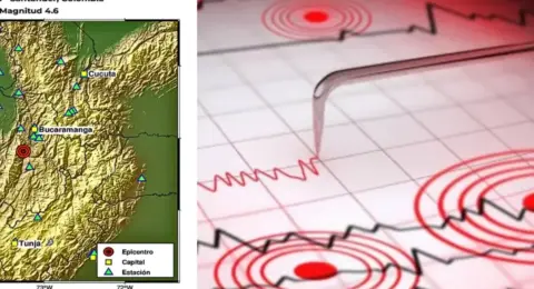 Reportan temblor en Colombia de magnitud 4,6 en Los Santos, Santander: se sintió en varias ciudades del país