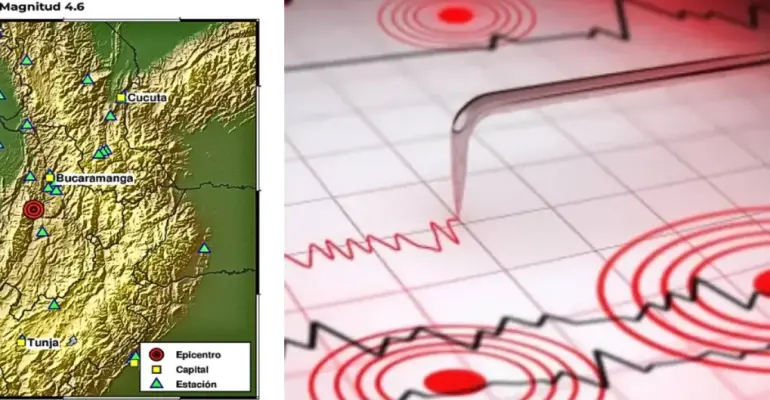 Reportan temblor en Colombia de magnitud 4,6 en Los Santos, Santander: se sintió en varias ciudades del país