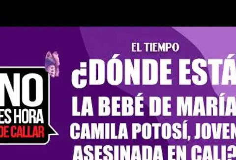 ¿Dónde está la bebé de María Camila Potosí, joven asesinada en Cali?