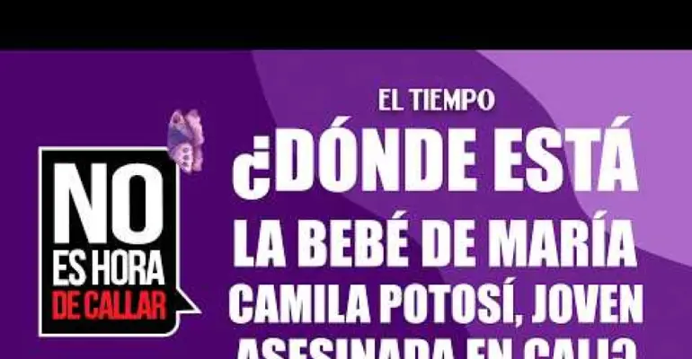 ¿Dónde está la bebé de María Camila Potosí, joven asesinada en Cali?