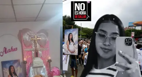 El doloroso adiós a la bebé de 8 meses de gestación de María Camila Potosí, cuyo crimen conmocionó a Cali y a todo el país: su sepelio, en la ladera