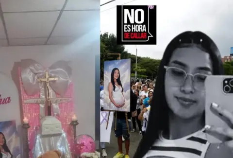 El doloroso adiós a la bebé de 8 meses de gestación de María Camila Potosí, cuyo crimen conmocionó a Cali y a todo el país: su sepelio, en la ladera