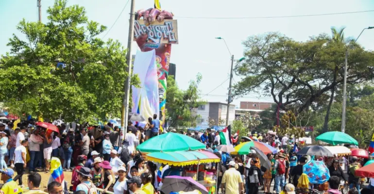 La movilización alrededor del monumento a la Resistencia durante el 7 de agosto en Cali: así transcurrió la jornada