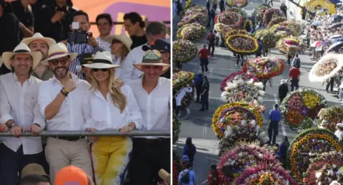 El presidente Abelardo De La Espriella asistió al Desfile de Silleteros con el que se dio cierre a la edición número 70 de la Feria de las Flores