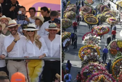 El presidente Abelardo De La Espriella asistió al Desfile de Silleteros con el que se dio cierre a la edición número 70 de la Feria de las Flores